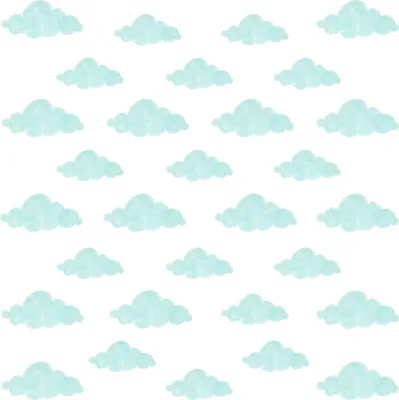 Immagine prodotto di Set di adesivi murali per la camera dei bambini NUVOLE TURCHESE Br. 120cm x Altezza 60cm - set di adesivi murali per ragazzi ragazze