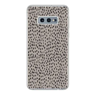 Produktbild von MuchoWow® Handyhülle Schutzhülle Hülle für Samsung Galaxy S10e Polka dots - Braun - Schwarz Silikon Softcase Handy Hülle - Handy