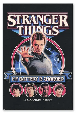 Produktbild von Stranger Things 5 Poster My Battery Is Charged 61 x 91,5 cm