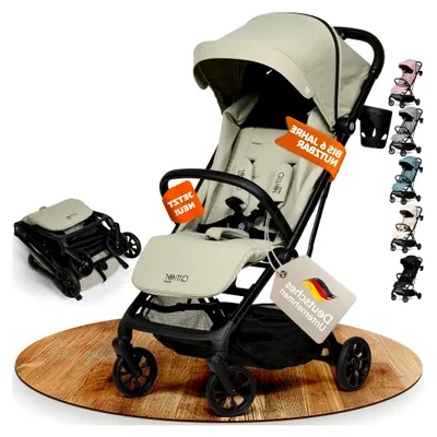 Produktbild von Reisebuggy mit Einhand-Faltsystem | Leichter Kinderwagen | Kompakt für Auto und Urlaub | Verstellbarer Sitz