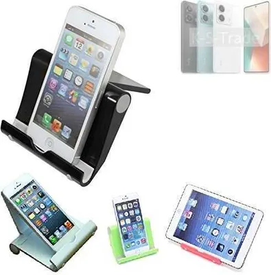 Produktbild von K-S-Trade Handy-Ständer kompatibel mit Xiaomi Redmi Note 13 5G faltbarer Tischständer Smartphone Tablet Halterung Reise