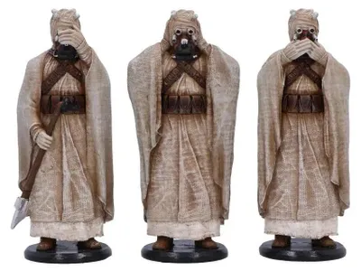Zdjęcie produktu dla Oryginalna statuetka Szturmowca Trzech Mądrych Tusken Raiderów 14 cm