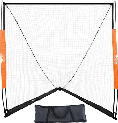 Produktbild von Lacrosse-Tor, 6' x 6' Lacrosse-Netz, tragbares Lacrosse-Tor mit Tragetasche, Glasfaserstange, Hinterhof-Lacrosse-Trainingsausrüstung, einfach aufzubauendes College-Tor, perfekt für das Training