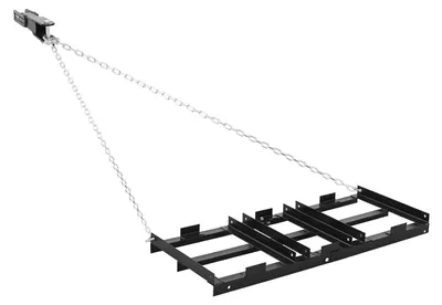 Produktbild von VEVOR Schleppegge 122x50 cm, Wiesenegge, Wiesenschleppe mit 183 cm Kette, Hochleistungs-Nivellierrechen, Verzinkter Stahl-Feldegge für Kiesauffahrten, Passend für ATVs, UTVs & Traktoren