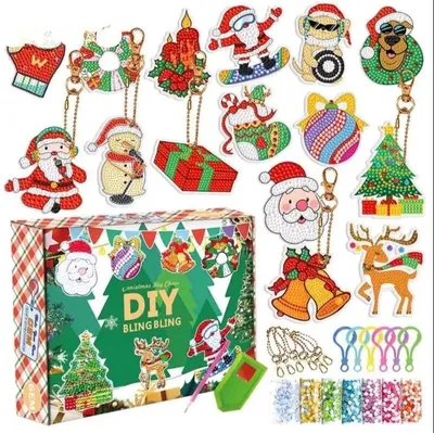 Image de Porte-clés de Noël à fabriquer soi-même – kit créatif DIY
