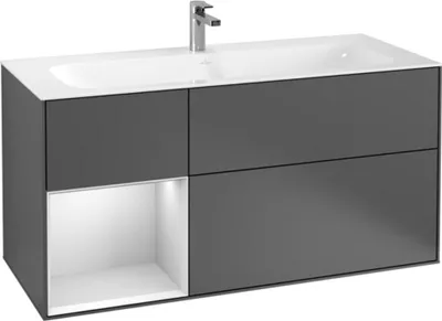 Produktbild von Villeroy & Boch V&B Waschtischunterschrank FINION 1196x591x498 Reg wh ma/anth ma