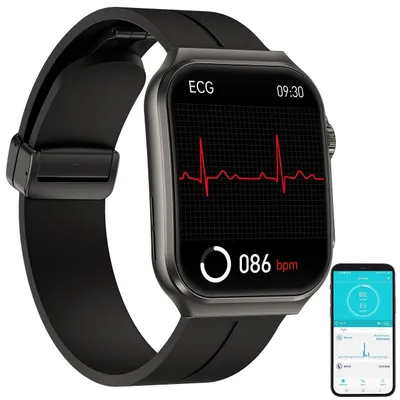 Zdjęcie produktu dla Zegarek z funkcją EKG, inteligentny zegarek z pomiarem EKG, ciśnienia krwi i temperatury ciała. Inteligentny zegarek z funkcją pomiaru ciśnienia krwi. Zegarek damski