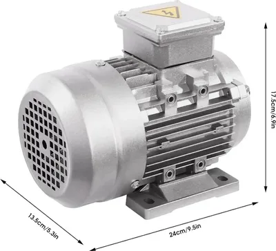 Produktbild von Elektrischer Motor - 3-Phasen Asynchronmotor - 750 W - mit Kupferwicklung - 14 mm Welle - 380 V AC - 10 U/min - für Industrie- und Baumaschinen