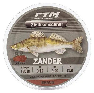 Produktbild von FTM Zielfisch Schnur geflochten Zander braun 150m 0,16 mm//11,2kg