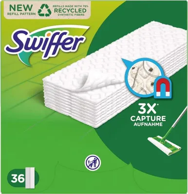 Produktbild von Swiffer TrockenWischtücher Nachfüllpack weiß Trockentücher (6er Set)
