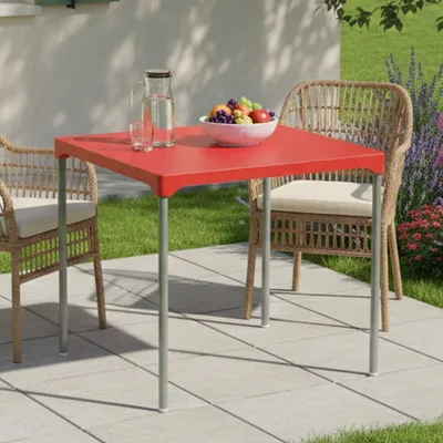 Produktbild von Brownstown - Outdoor Tisch, 75x75x72 cm Rot, 4 Plätze  Italy