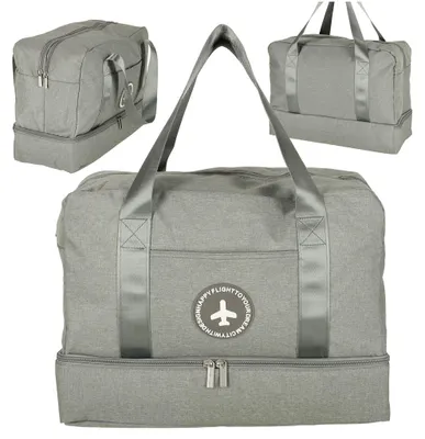 Image de Sac de voyage bagage à main 39 x 18 x 30 cm gris