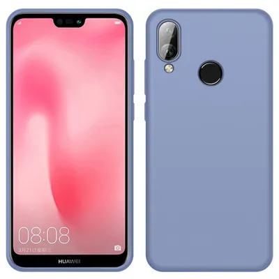 Obrázek produktu pro Pouzdro Huawei P20 Lite, tekuté silikonové pouzdro odolné proti nárazům a poškrábání ochranné pouzdro pro Huawei P20 Lite šedé