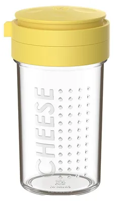 Produktbild von Parmesan Streuer aus Glas (350 ml) – luftdicht mit Anti-Verstopfungs-Mechanismus – Bleifrei, spülmaschinenfest – Gewürzstreuer und Käsedose für Parmesan und Zucker