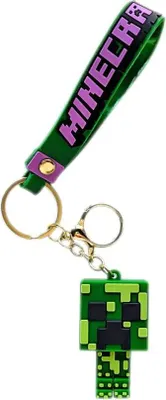 Obrázek produktu pro Dětská klíčenka Minecraft Creeper s poutkem a karabinou