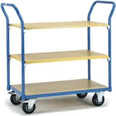 Produktbild von fetra 1800, Stahl, Transportwagen, Blau, 200 kg, 4 Rad/Räder, 12,5 cm