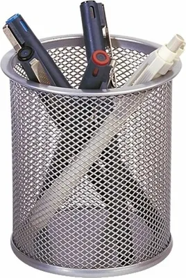 Produktbild von Schreibtischköcher Metall silber Packung mit 12 Stück