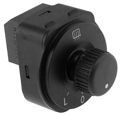Image de 6R1959565F Commutateur de rétroviseur extérieur, Vw Polo 6R, chauffant, noir, 10 broches
