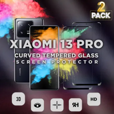 Obrázok produktu pre 2-balenie Xiaomi 13 PRO Ochranné sklo na displej - Tvrdené sklo 9H - Super kvalita 3D