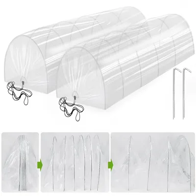 Produktbild von 2-Packung Tunnel Gewächshäuser,Ring Pflanztunnel Bögen,PE-Filmmaterial,Faltbarer,45cm*45cm*6cm ,Für Pflanze Abdeckung Obst Gemüse,Schädlingsbekämpfung