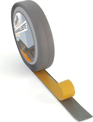 Produktbild von Knickwinkelleiste, PVC, 25m, grau, selbstklebend, Sockelleiste