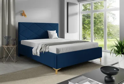 Obrázek produktu pro Čalouněná postel 160x200 ODETA 3 - tmavě modrá