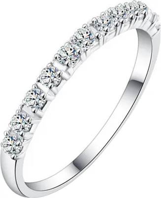 Produktbild von Mode Frauen 925 Sterling Silber Strass Hochzeit Verlobungsring Schmuck-Weiß,US 7