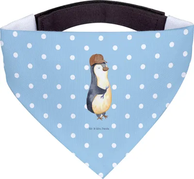 Produktbild von Mr. & Mrs. Panda Hunde-Halstuch Wenn Papa es nicht reparieren kann, sind wir am Arsch - Blau Pastell - Geschenk, Vatertag, Tuch, Halstuch Für Hunde, Pinguin, Hund
