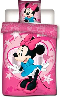 Produktbild von Disney Minnie Maus Bettwäsche Set – Kuscheliger 140cm x 200cm Bettbezug und 63cm x 63cm Kissenbezug für Kinder