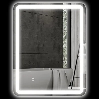 Obrázek produktu pro HOMCOM Zrcadlo do koupelny, 60 x 80 cm, LED zrcadlo do koupelny se 3 barvami světla, IP44