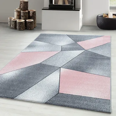 Produktbild von Carpetsale24 Wohnzimmer Teppich Modern Abstrakt Design Kurzflor Schlafzimmer Teppich Pflegeleicht, Grösse: 240x340 cm