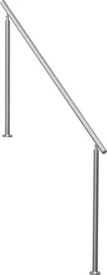 Zdjęcie produktu dla Poręcz schodowa 180 cm stal nierdzewna 2-kolumnowa zestaw montażowy