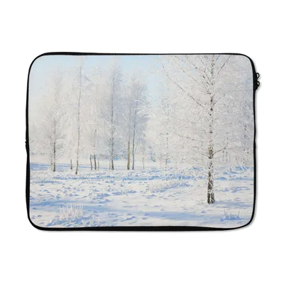 Produktbild von MuchoWow® Laptop Hülle 15 Zoll Schnee - Bäume - Winter Laptoptasche - Laptoptasche - Sleeve - Rundum-Schutz