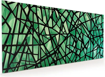 Produktbild von Küchenrückwand Spritzschutz Glas mit Motiv Geometrisches Glasmuster 40 x 40 cm