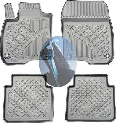 Produktbild von Z521324 TPE-Gummifußmatten kompatibel mit  Honda CR-V Comfort 5 RW Steilheck Geländewagen SUV 5-türer 2016- 7Sitze (1. + 2. Sitzreihe)