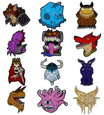 Image de Dungeons & Dragons Ansteck-Pins Display 50th Anniversary Mystery Pin Badge (12)