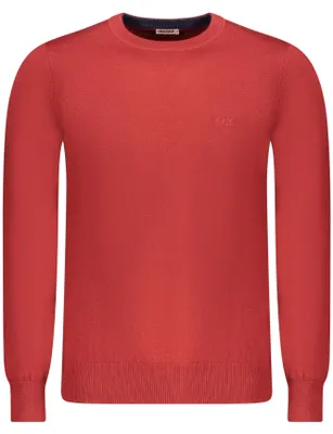 Produktbild von Herren Langarmshirt mit Rundhals & Stickerei - Rotes Gewehrhemd