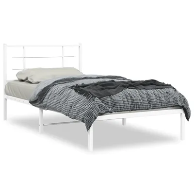 Obrázek produktu pro vidaXL Postel s čelem kovová bílá 107x203 cm