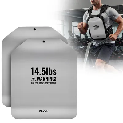 Produktbild von VEVOR Gebogene Gewichtsweste Platten, 6,6 kg Paare, Premium Stahl Taktische Gewichtete Platten für Weste, Ergonomisches Design, für Kraftausdauertraining, Laufen, Joggen, Fitness, Intensive Workouts