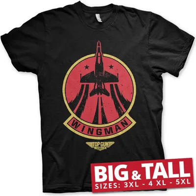 Produktbild von Top Gun Maverick Wingman Big & Tall T-Shirt - 3XL - Black