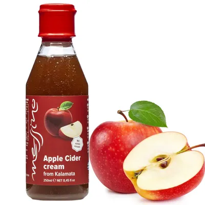 Produktbild von Messino Apfelessig-Creme 250 ml – Griechische Spezialität aus Apfelessig & Apfelsaft, Ohne Zuckerzusatz, Vegan