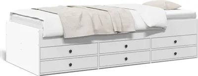 Obrázok produktu pre vidaXL Denná posteľ so zásuvkami bez matraca Biela 90x190 cm