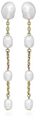 Immagine prodotto di Delicati orecchini placcati oro con perle vere SC514