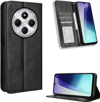 Produktbild von Mobigear Sensation  Xiaomi Redmi 14C Hülle Klapphülle Geldbörse - Schwarz