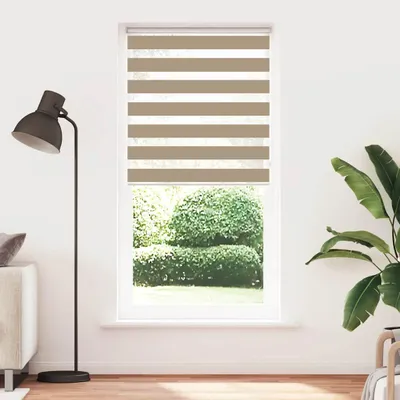 Obrázek produktu pro vidaXL Dvojitá roleta Pískově hnědá 115x200 cm Šířka látky 110,9 cm Polyester