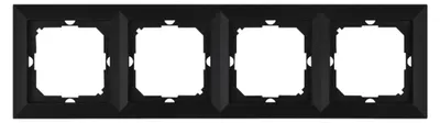 Image de Cadre Perle Quadruple Noir Mat