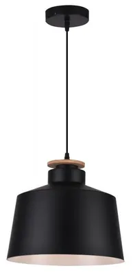 Produktbild von GTV - Pendelleuchte Deckenleuchte MARGUS,  AC220-240V, 50/60Hz, 1*E27, IP20, DURCHM. 30 CM, einzeln, schwarz