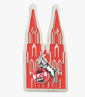Produktbild von Offizieller 1. FC Köln Fanartikel Metall Pin mit Kölner Dom Motiv