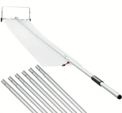 Obrázek produktu pro Čisticí nástavec na střešní okno - Čistič střechy - Odstraňovač sněhu - Odstraňovač ledu - Kartáč na čištění střechy - 9 metrů, hliník