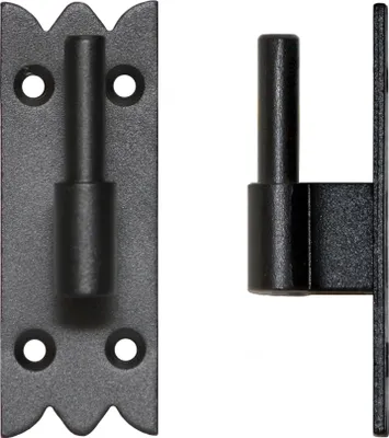 Produktbild von Details zu  Plattenhaken Kloben Aufschraubkloben 9 mm Torkloben Türkloben Schwarz Pulverb.